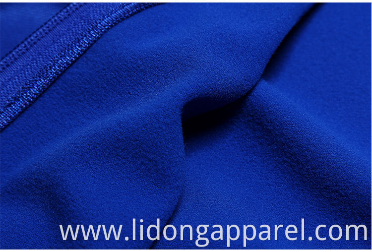 LiDong custom high quality sportswear 100% Polyester blue tracksuit wholesale